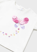 Little Girls White Butterfly T-Shirt - 1013