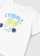 Little Boys White Fruit Print T-Shirt- 1026