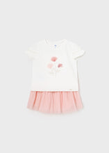 Little Girls Peach Tulle Skirt Set - 1932
