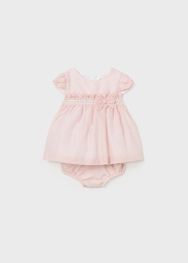 Baby Girls Pink Bow Dress - 1822