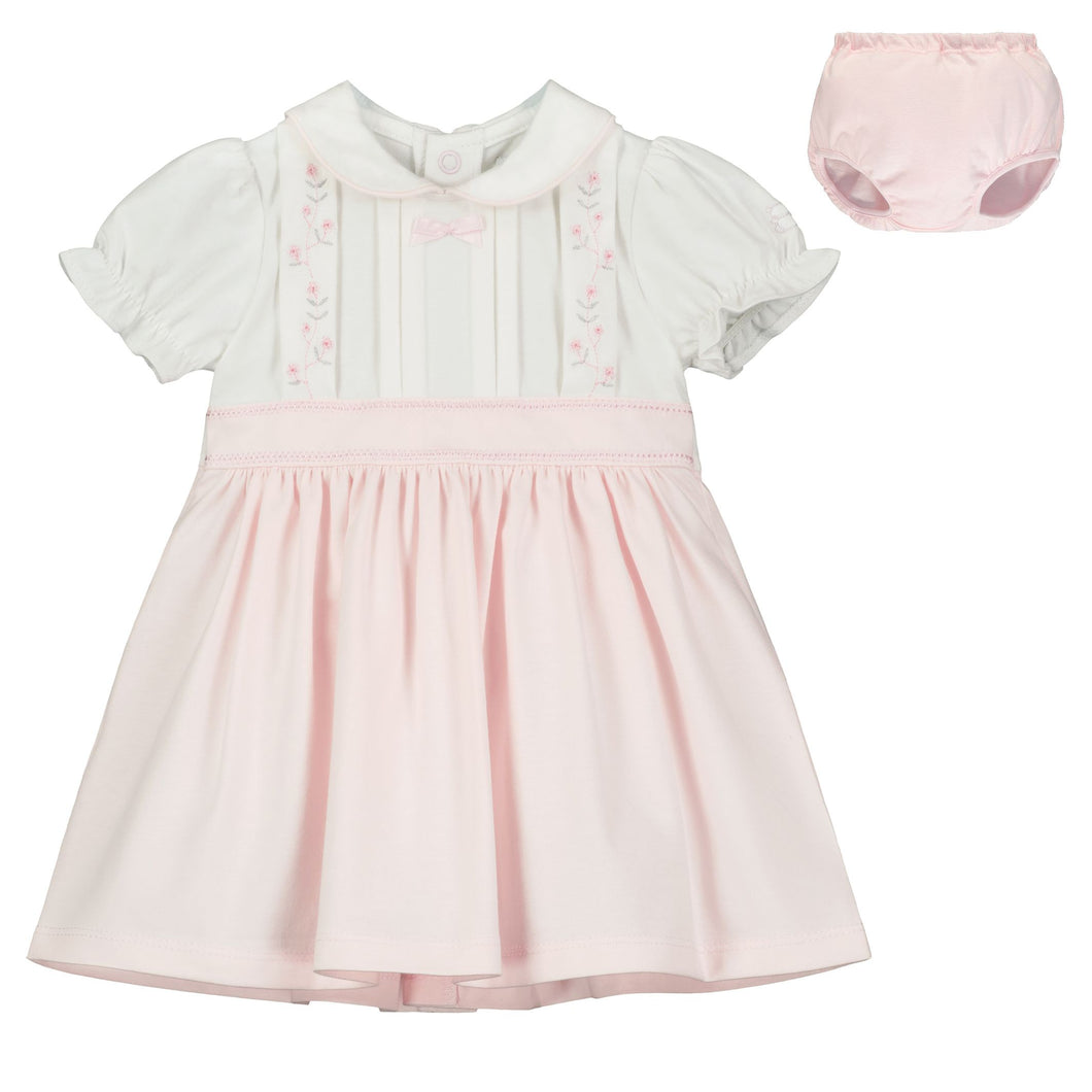 Baby Girls Pink Cotton Dress Set - Francine