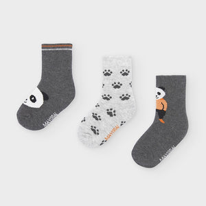 Grey Cotton Socks (3 pack) - 10832
