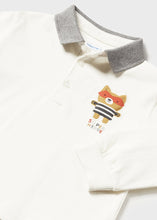 Boys Ivory Long Sleeved Polo Shirt -2172