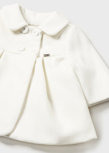 Baby Girls Off-White Dress Coat - 2406