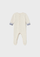 Boys Beige  Cotton Knitted Babygrow - 2672