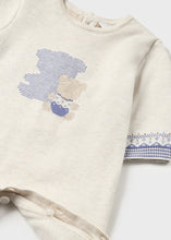 Boys Beige  Cotton Knitted Babygrow - 2672