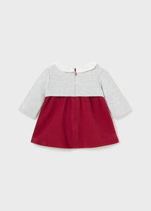Girls Red Knitted Dress - 2843