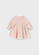 Baby Girls Soft Pink Velvet Dress - 2854