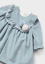 Baby Girls Blue Cord Dress - 2859