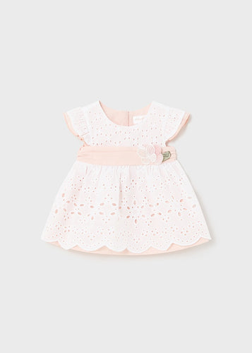 Baby Girls Broderie Anglaise Dress - 1802