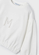 Girls Ivory Embroidered Sweatshirt - 3468
