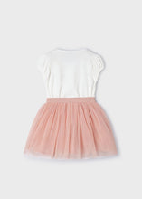 Girls Ivory & Peach Tulle Skirt Set - 3953