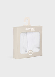 White Baby Socks 2pack - 9708