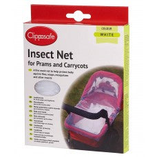 Pram/Carrycot Insect Net - White