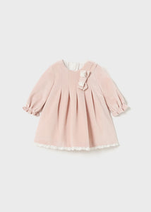 Baby Girls Soft Pink Velvet Dress - 2854