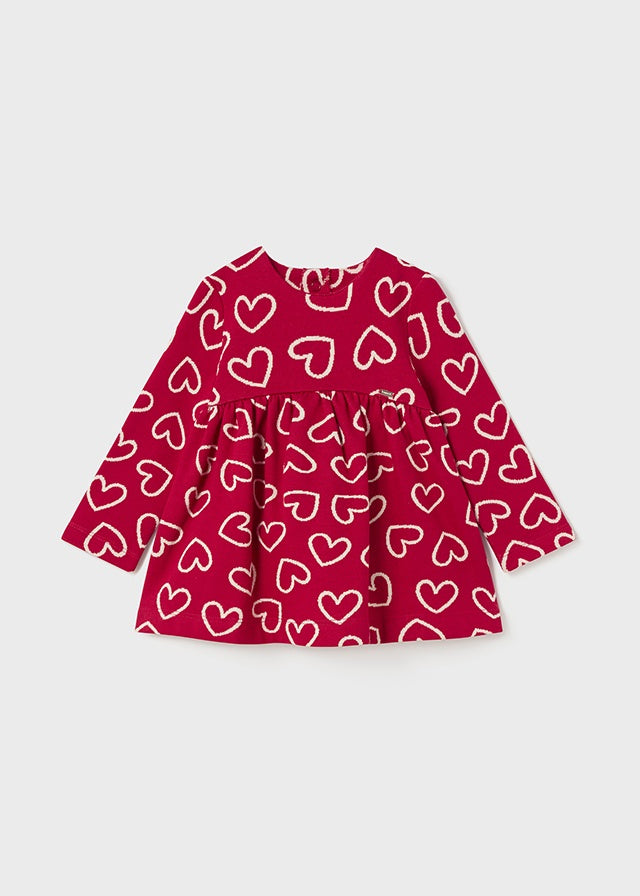 Girls Red Heart Print Dress - 2988 – Adorable Childrenswear