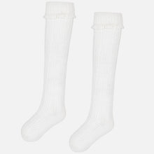 Girls Knee High Socks - Off White