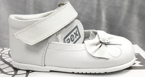 Girls White Leather Shoe - Palma