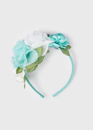 Girls Aqua Flower Hairband - 10485