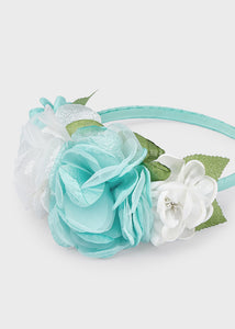Girls Aqua Flower Hairband - 10485