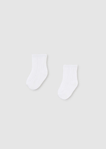 White Baby Socks 2pack - 9708