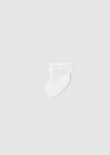 Baby Girls White Polka Dot sheer Socks -9712