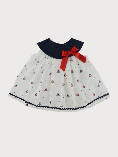 Toddler Girls Sailor Dress - Veleros -676