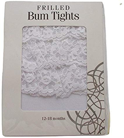 White Frilled Bum Tights
