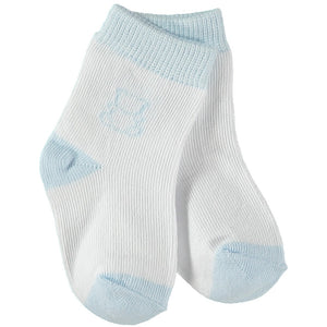 Baby Socks - White/Pale Blue
