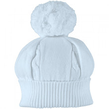 Pale Blue Bobble Hat - Fuzzy