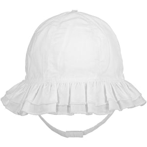 Baby Girls White Sun Hat - Gabby