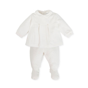 Ivory White 2 Piece Baby suit - 6494W23