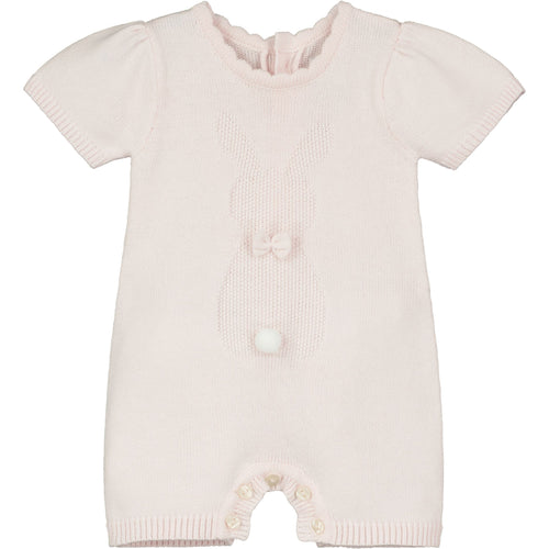 Pale Pink Knitted Romper - Frankie