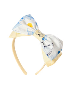 Blue & Yellow Bow Headband - Daisy
