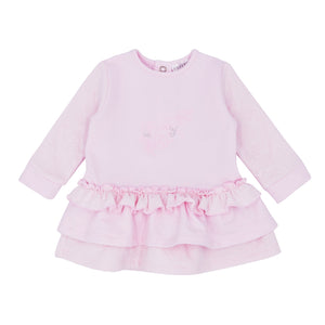 Little Girls Pale Pink Jersey Dress - Ada P203B