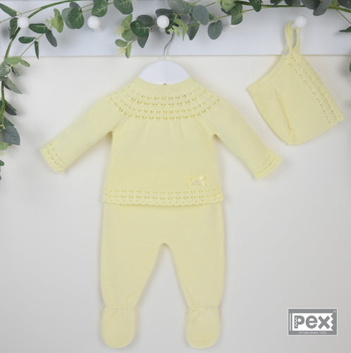 Baby Girls Knitted 3 Piece Set - Cara