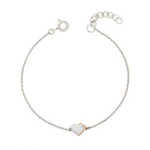 Recycled Silver Heart Bracelet - B5372