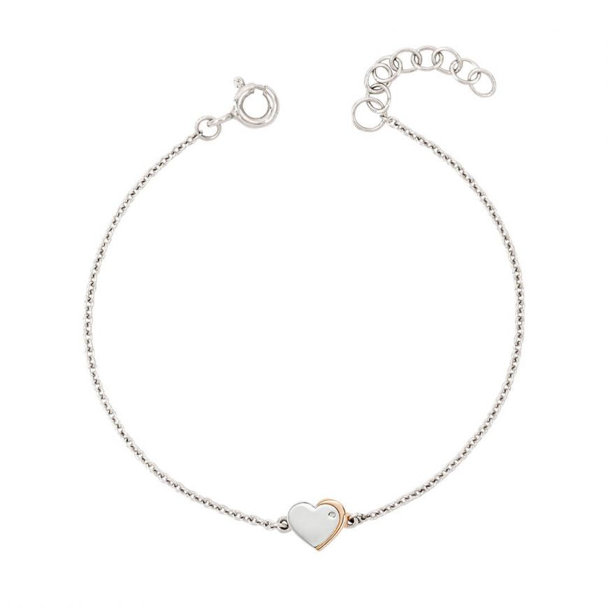 Recycled Silver Heart Bracelet - B5372