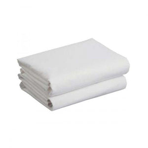 White Cotton Fitted Cot Sheet - 2 Pack