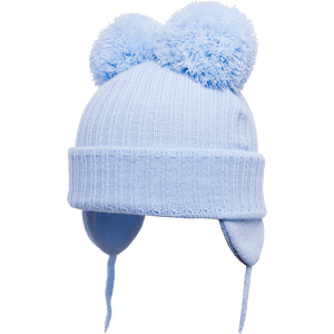 Minnie - Light Blue Double Pom-Pom Hat