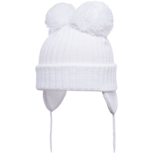 Minnie - White Double Pom-Pom Hat