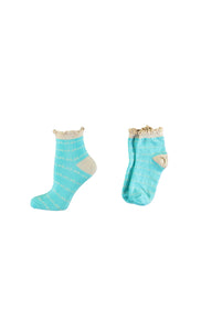 Turquoise Ankle Socks - 5901