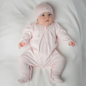 Pink Cotton Babygrow & Hat Set - Shantel