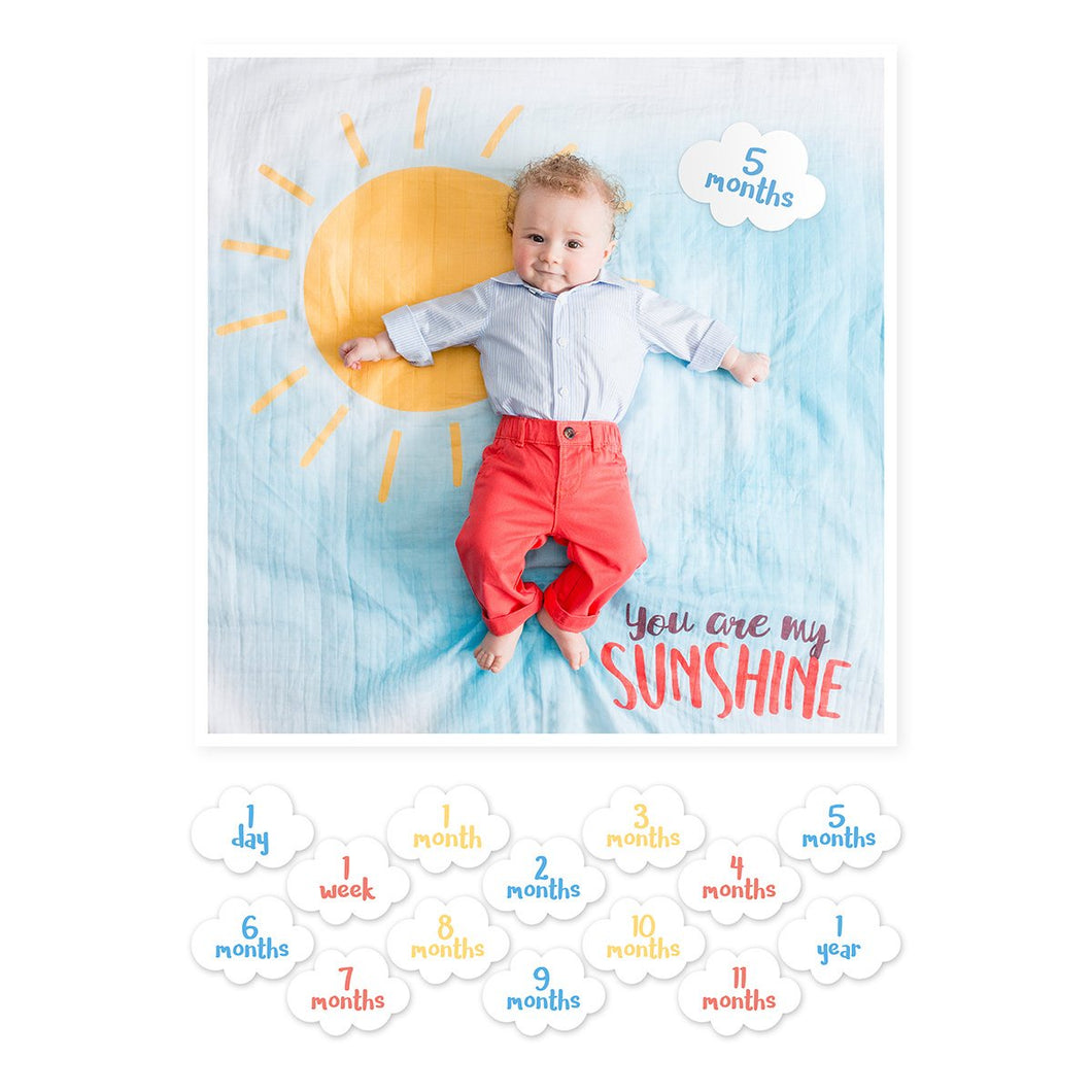 Milestone Blanket & Cards Set - You are my Sunshine