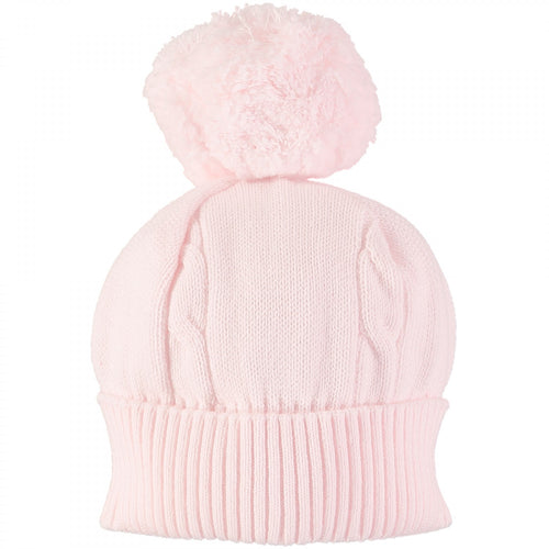 Pink Bobble Hat - Fuzzy